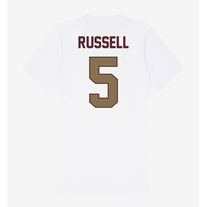 Texas State - NCAA Football : Donterry Russell - Women's V-Neck T-Shirt-1