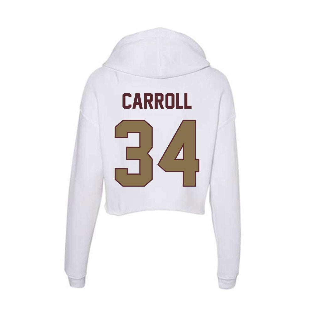 Texas State - NCAA Baseball : Coll Carroll - Women's Crop Fleece Hooded Sweatshirt-1