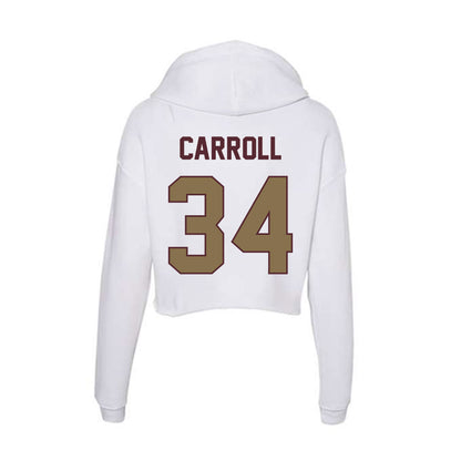 Texas State - NCAA Baseball : Coll Carroll - Women's Crop Fleece Hooded Sweatshirt-1