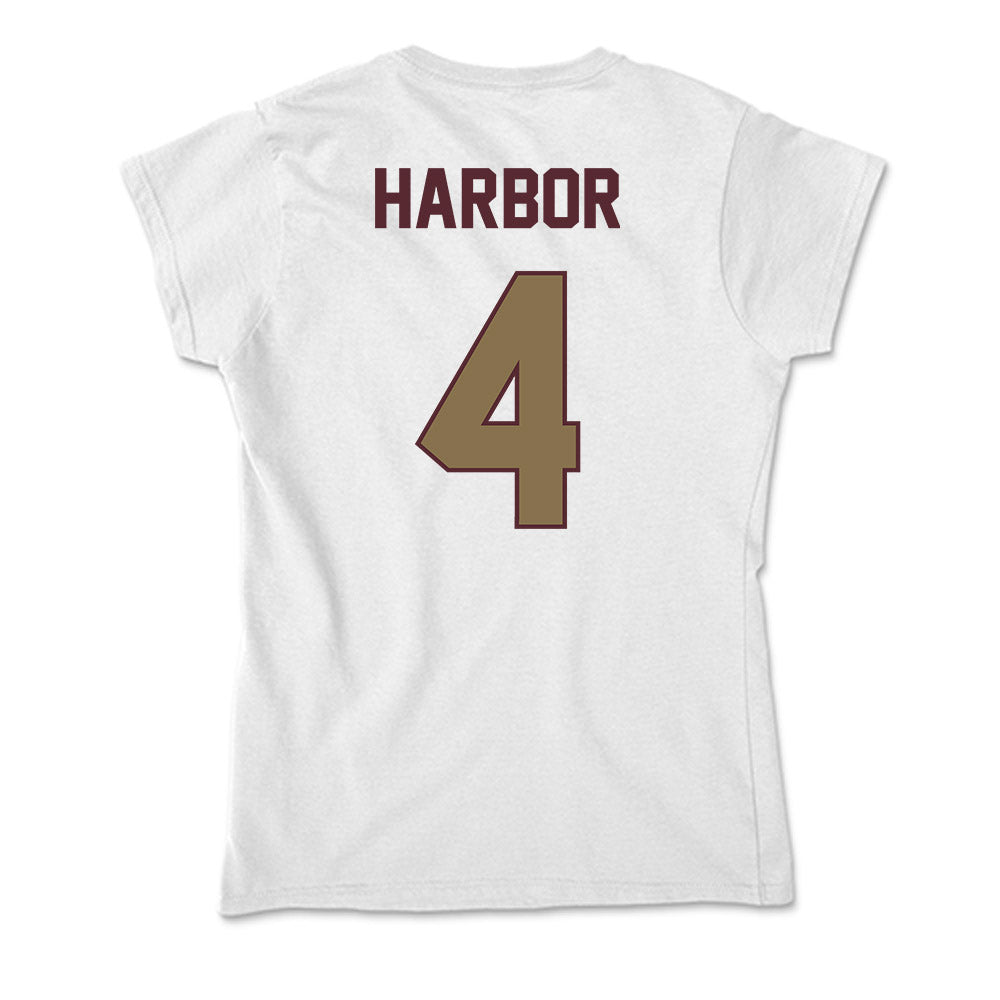 Texas State - NCAA Women's Basketball : Myla Harbor - Soft Style Women’s T-Shirt-1