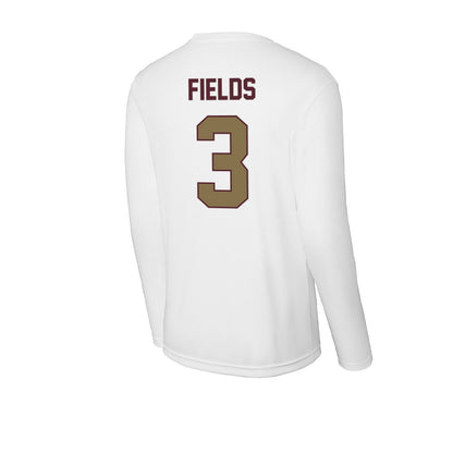Texas State - NCAA Men's Basketball : Robert Fields - Activewear Long Sleeve T-Shirt-1
