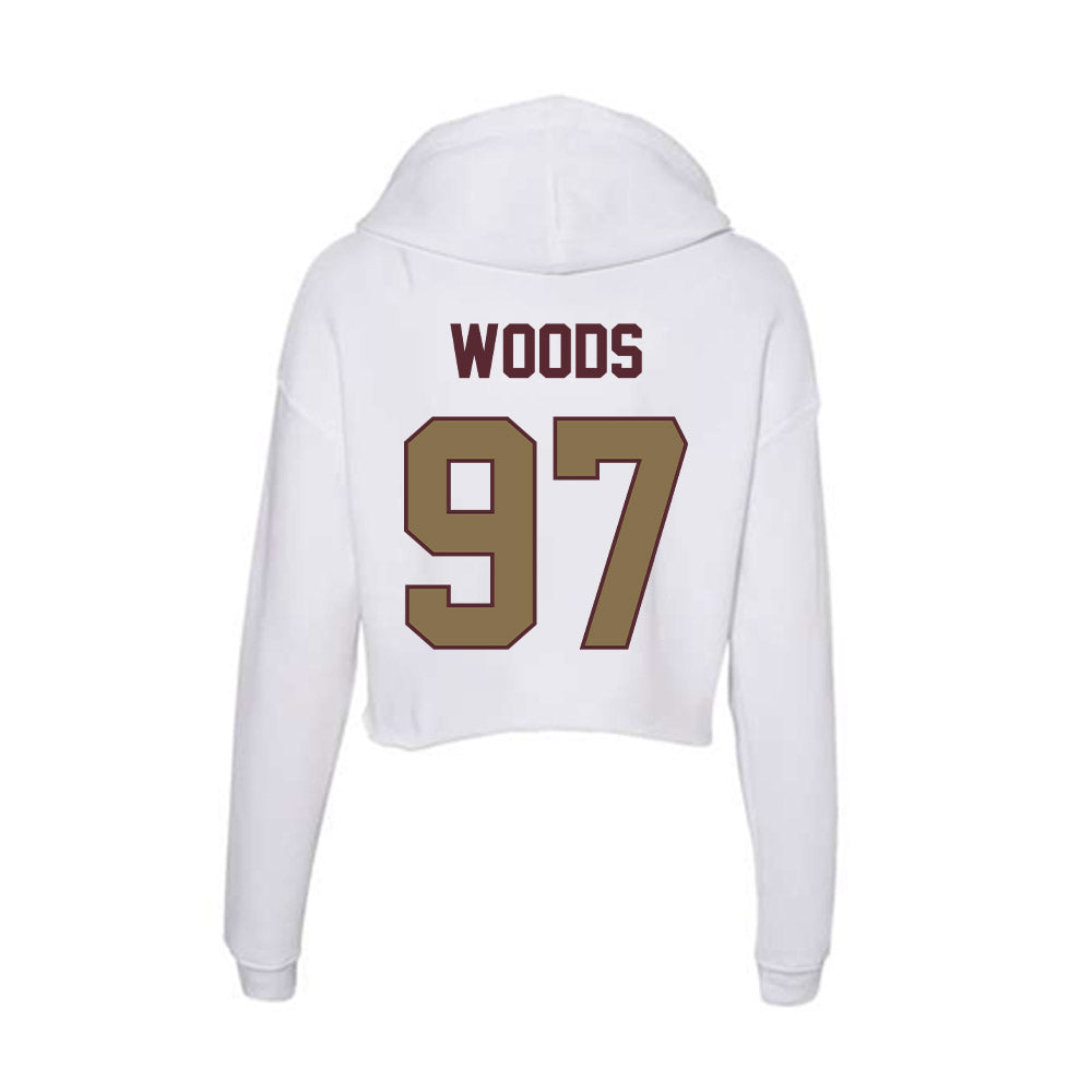 Texas State - NCAA Football : Devarrick Woods - Women's Crop Fleece Hoodie-1