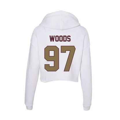 Texas State - NCAA Football : Devarrick Woods - Women's Crop Fleece Hoodie-1