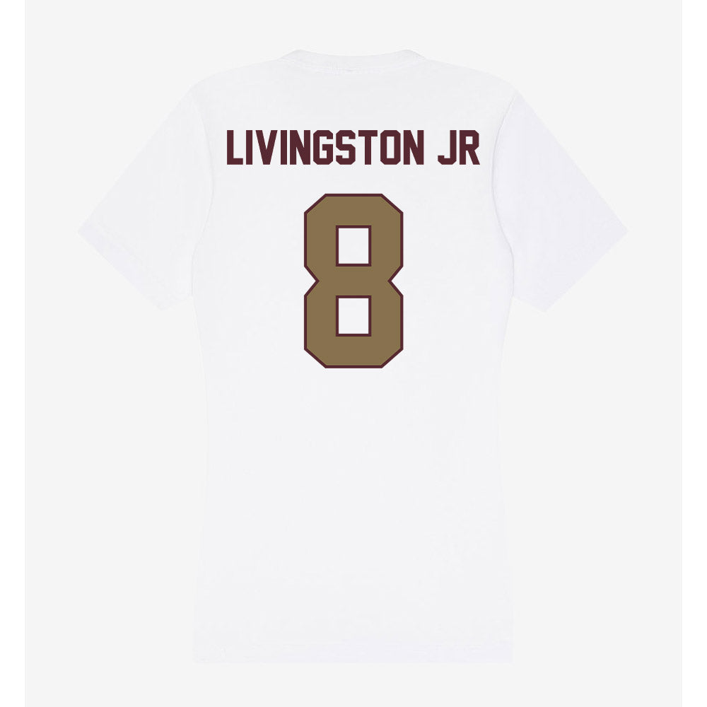 Texas State - NCAA Men's Basketball : Randy Livingston Jr - Women's V-Neck T-Shirt-1