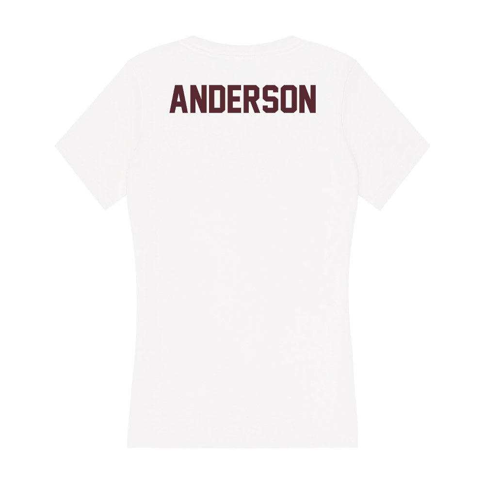 Texas State - NCAA Men's Golf : Terrin Anderson - Women's V-Neck T-Shirt-1