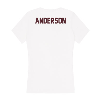 Texas State - NCAA Men's Golf : Terrin Anderson - Women's V-Neck T-Shirt-1