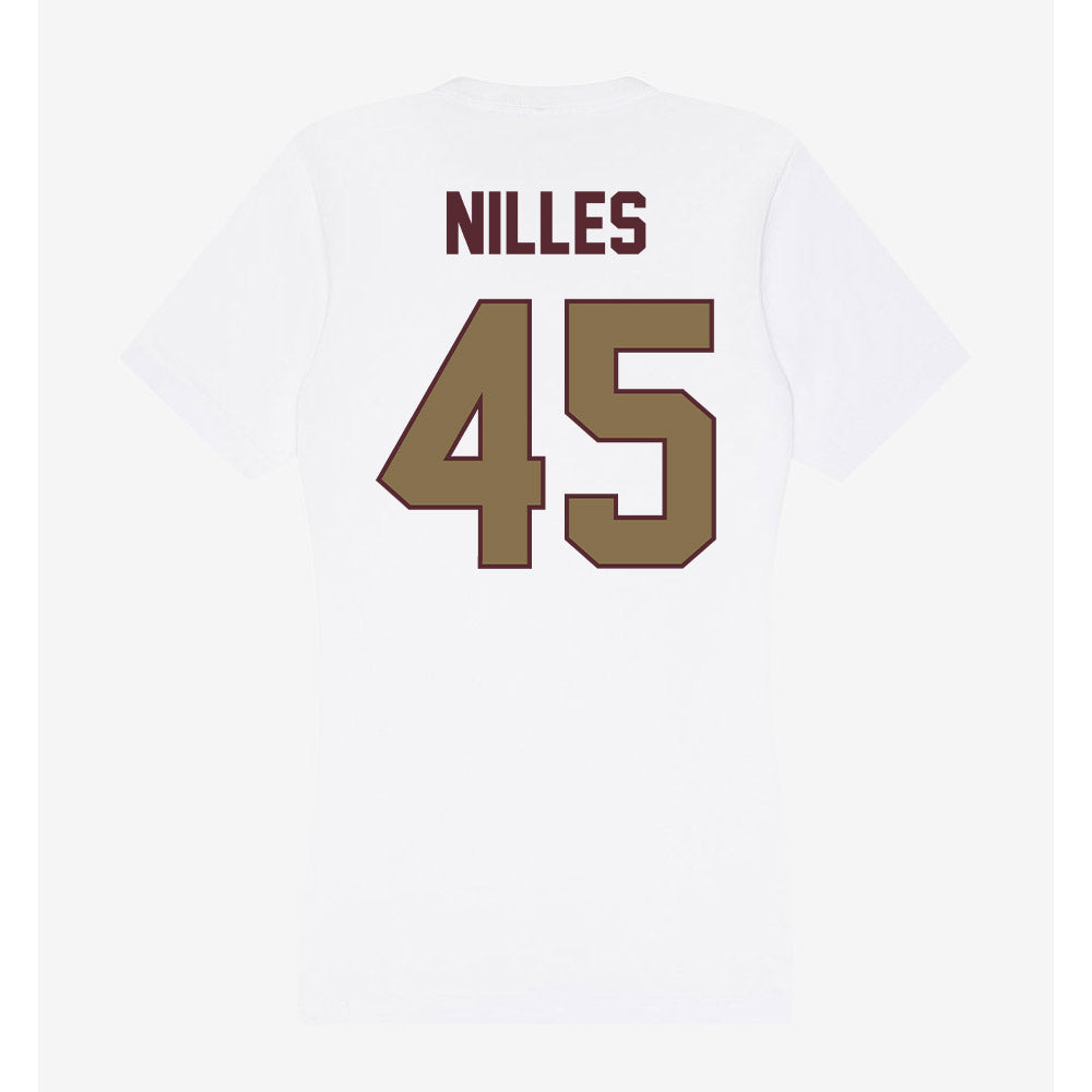 Texas State - NCAA Football : Cole Nilles - Women's V-Neck T-Shirt-1