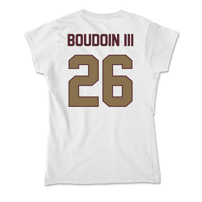 Texas State - NCAA Football : Michael Boudoin III - Soft Style Women’s T-Shirt-1