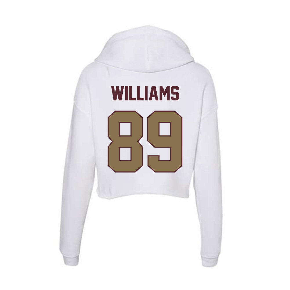 Texas State - NCAA Football : Jordan Williams - Women's Crop Fleece Hoodie-1