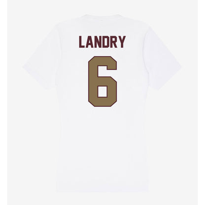 Texas State - NCAA Football : Jo’Laison Landry - Women's V-Neck T-Shirt-1
