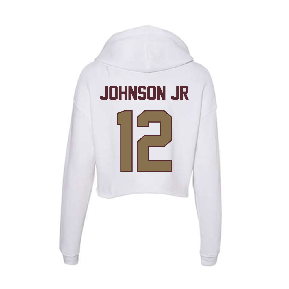 Texas State - NCAA Football : Lorenzo Johnson Jr - Women's Crop Fleece Hoodie-1