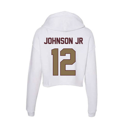 Texas State - NCAA Football : Lorenzo Johnson Jr - Women's Crop Fleece Hoodie-1