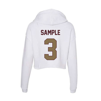 Texas State - NCAA Football : Zechariah Sample - Women's Crop Fleece Hooded Sweatshirt-1