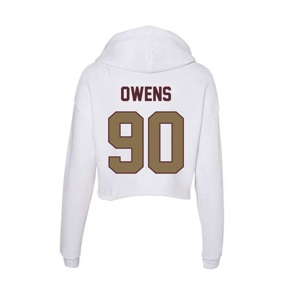 Texas State - NCAA Football : Chancellor Owens - Women's Crop Fleece Hoodie-1