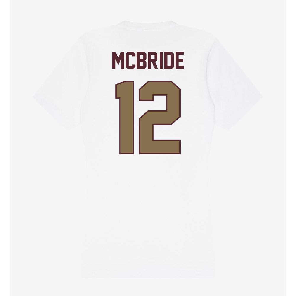 Texas State - NCAA Women's Basketball : Kyla McBride - Women's V-Neck T-Shirt-1