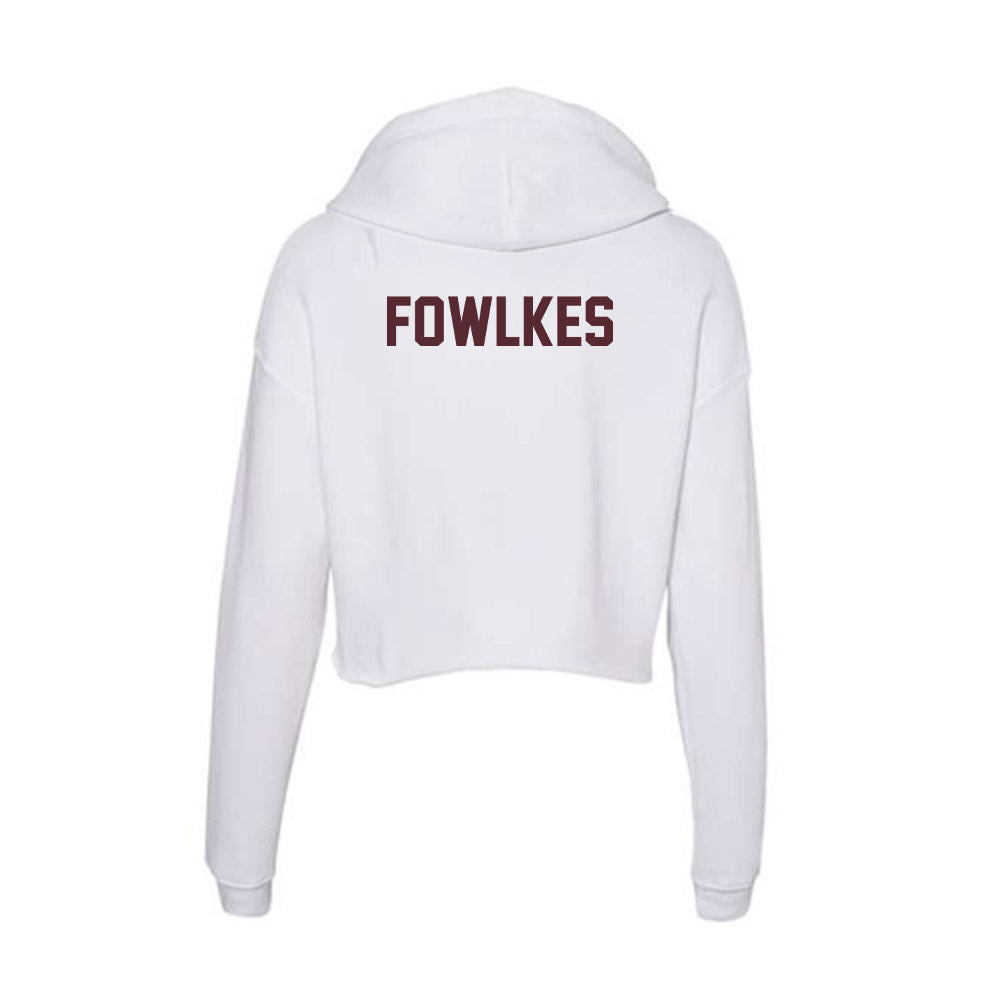 Texas State - NCAA Women's Golf : London Fowlkes - Women's Crop Fleece Hooded Sweatshirt-1