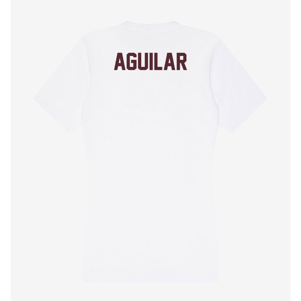 Texas State - NCAA Men's Cross Country : Nathaniel Aguilar - Women's V-Neck T-Shirt-1