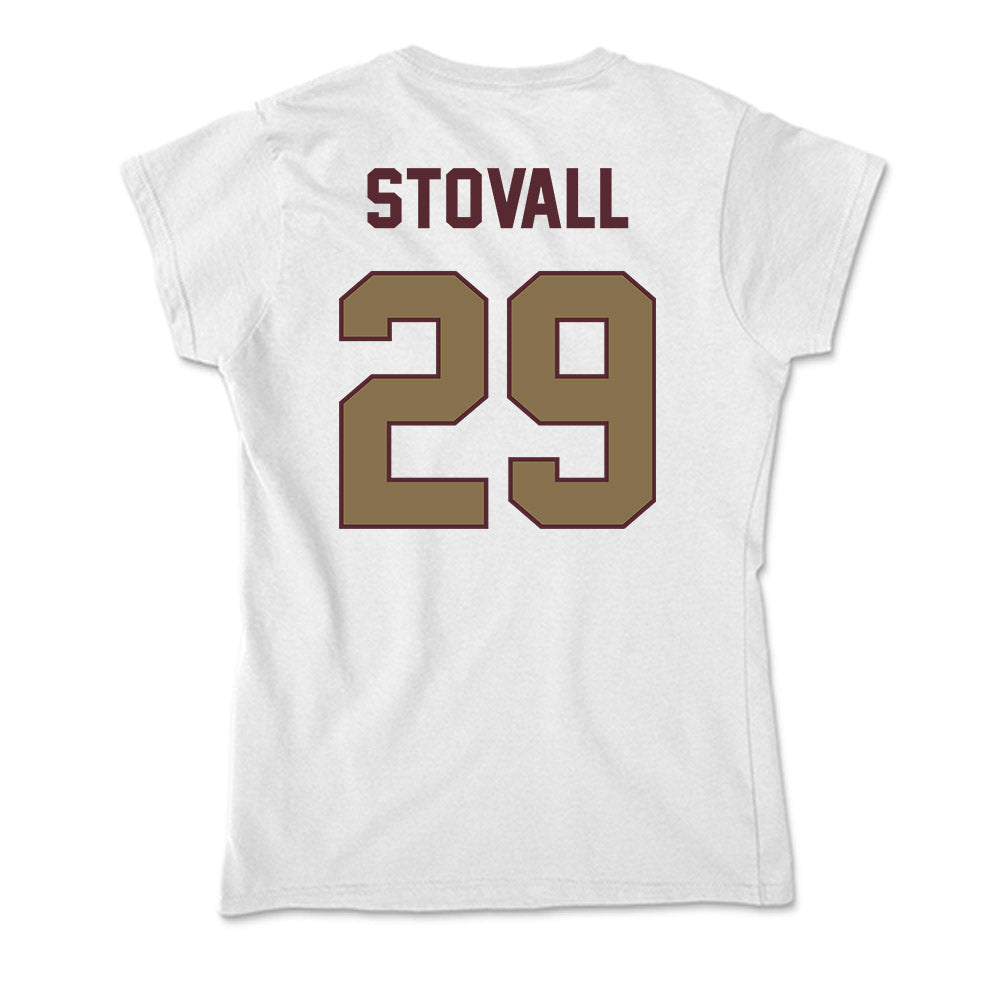Texas State - NCAA Baseball : Kortland Stovall - Soft Style Women’s T-Shirt-1
