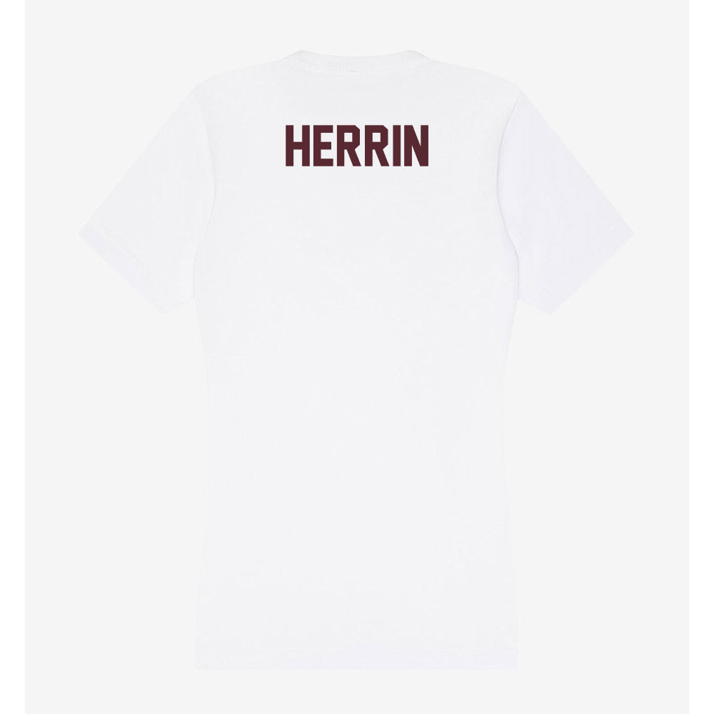 Texas State - NCAA Cheerleading : Madison Herrin - Women's V-Neck T-Shirt-1