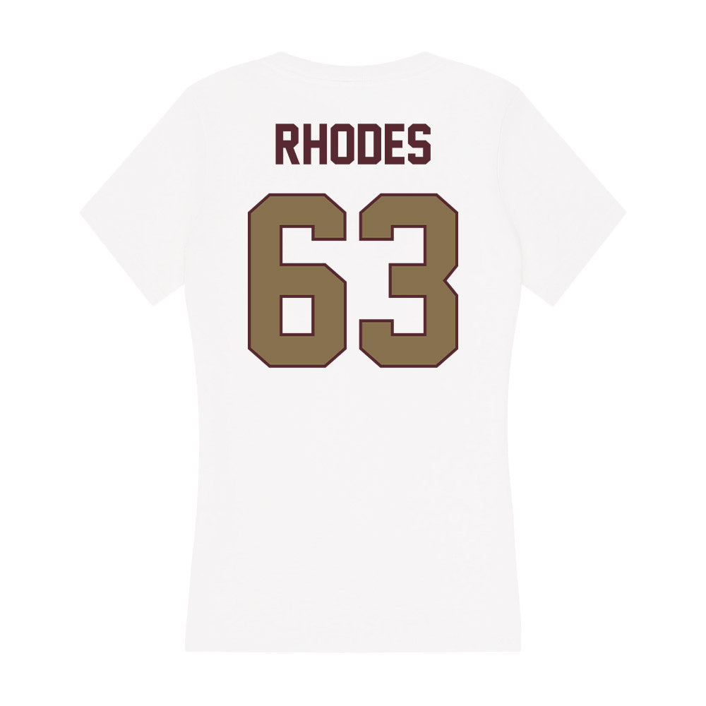 Texas State - NCAA Football : Aidin Rhodes - Women's V-Neck T-Shirt-1