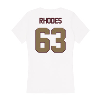 Texas State - NCAA Football : Aidin Rhodes - Women's V-Neck T-Shirt-1