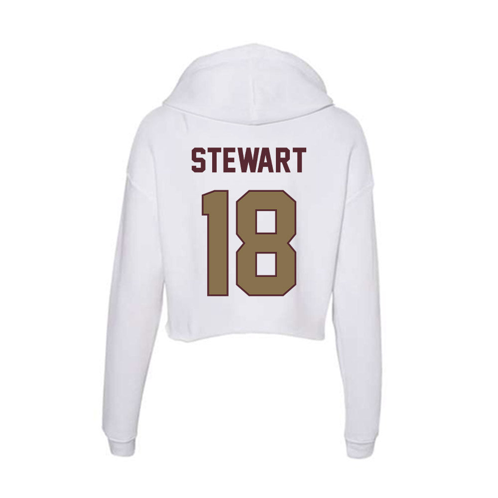 Texas State - NCAA Baseball : Jayden Stewart - Women's Crop Fleece Hooded Sweatshirt-1