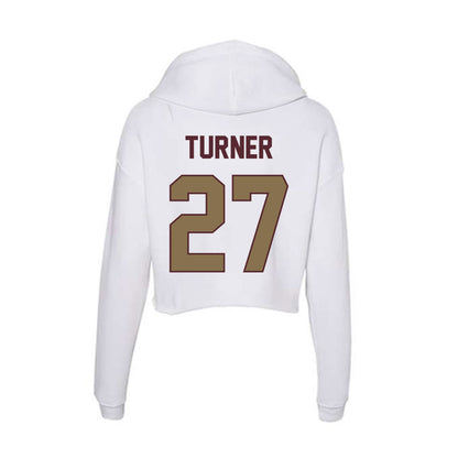 Texas State - NCAA Baseball : Trevyn Turner - Women's Crop Fleece Hooded Sweatshirt-1