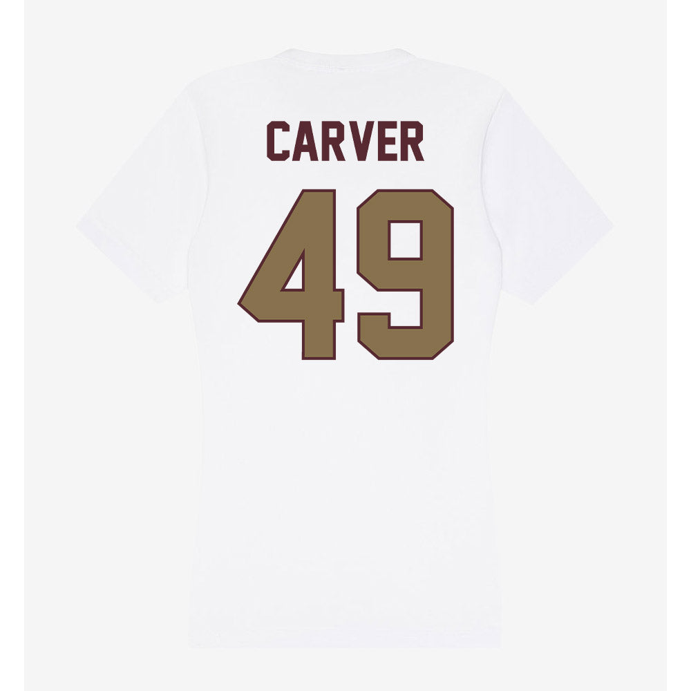 Texas State - NCAA Football : Blaine Carver - Women's V-Neck T-Shirt-1