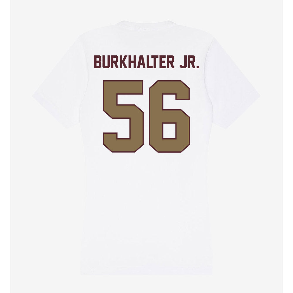 Texas State - NCAA Football : Trenton Burkhalter Jr. - Women's V-Neck T-Shirt-1
