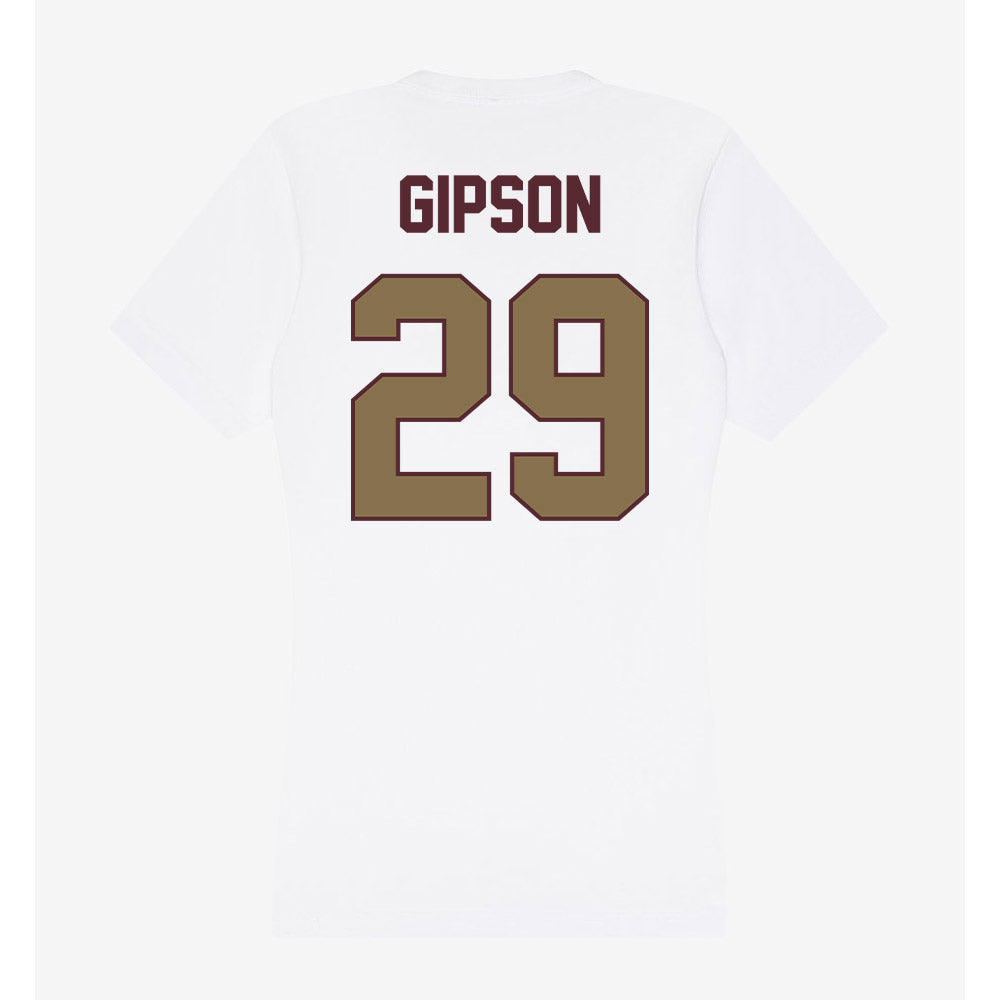 Texas State - NCAA Football : Greg Gipson - Women's V-Neck T-Shirt-1