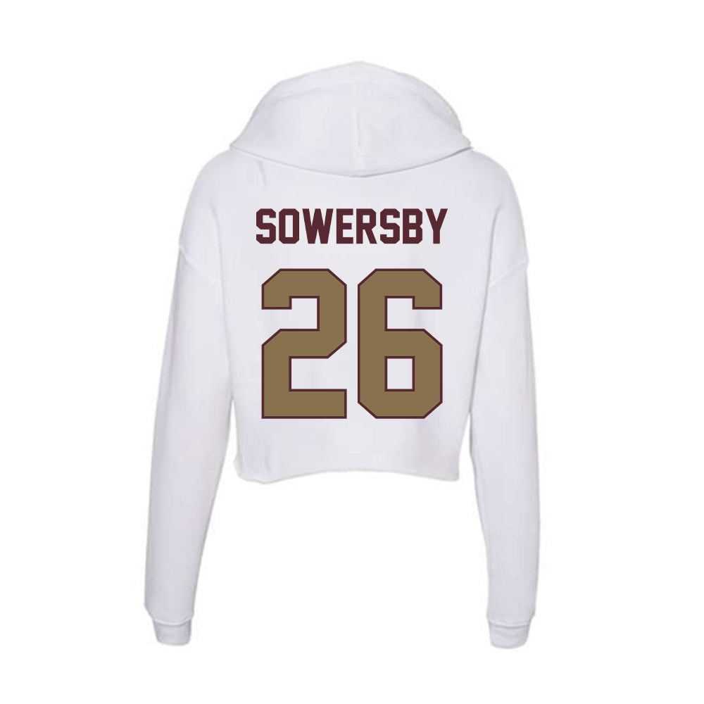 Texas State - NCAA Football : Bradley Sowersby - Women's Crop Fleece Hoodie-1