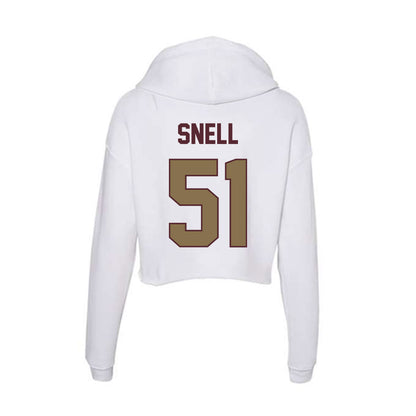 Texas State - NCAA Football : Darian Snell - Women's Crop Fleece Hooded Sweatshirt-1