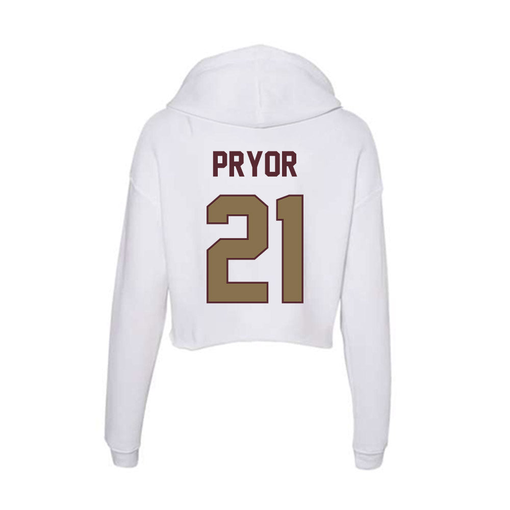 Texas State - NCAA Football : Cole Pryor - Women's Crop Fleece Hooded Sweatshirt-1