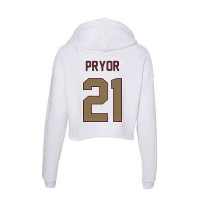 Texas State - NCAA Football : Cole Pryor - Women's Crop Fleece Hooded Sweatshirt-1