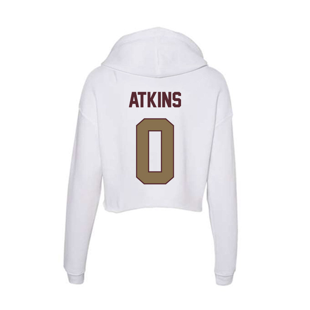 Texas State - NCAA Football : Taji Atkins - Women's Crop Fleece Hooded Sweatshirt-1