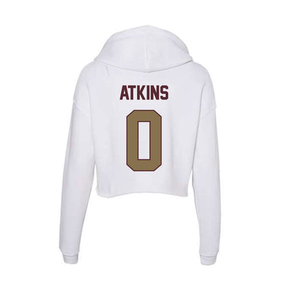 Texas State - NCAA Football : Taji Atkins - Women's Crop Fleece Hooded Sweatshirt-1