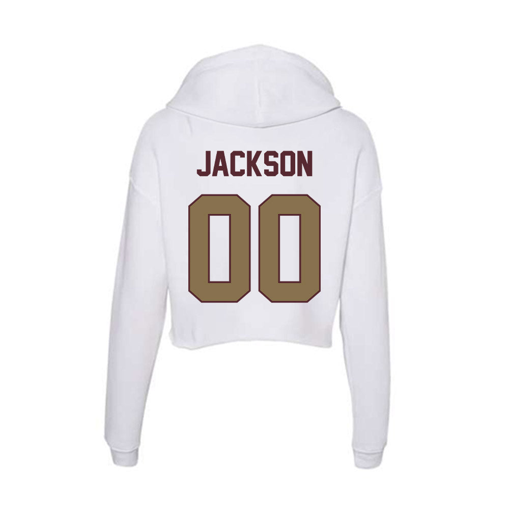 Texas State - NCAA Football : Dj Jackson - Women's Crop Fleece Hoodie-1