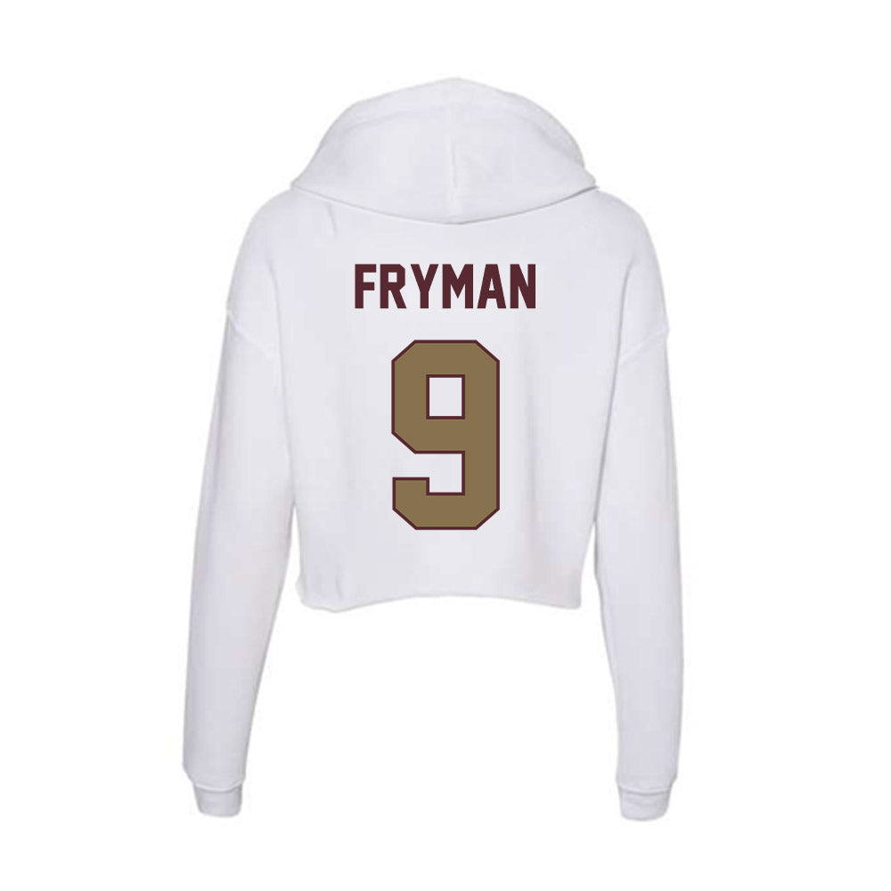 Texas State - NCAA Baseball : Bennett Fryman - Women's Crop Fleece Hoodie-1