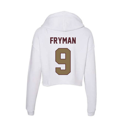 Texas State - NCAA Baseball : Bennett Fryman - Women's Crop Fleece Hoodie-1