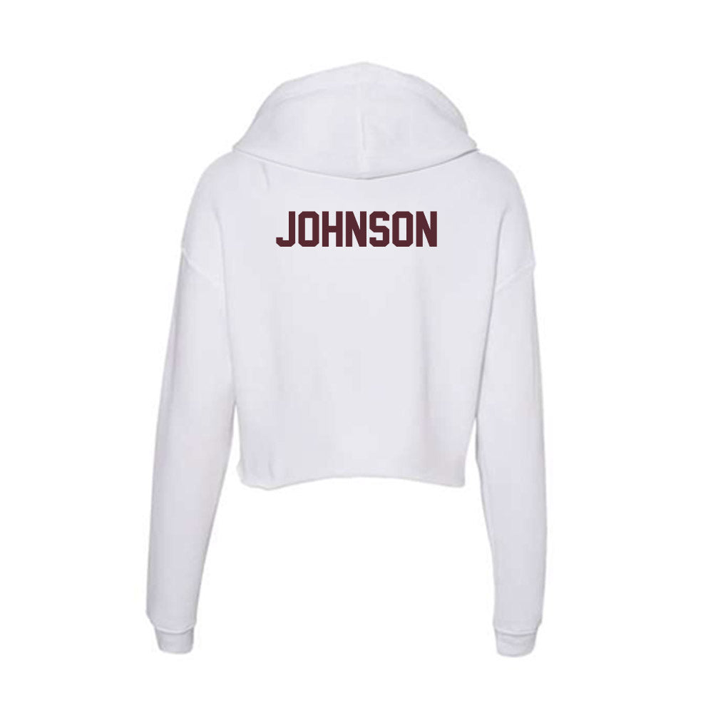 Texas State - NCAA Cheerleading : Star Johnson - Women's Crop Fleece Hoodie-1