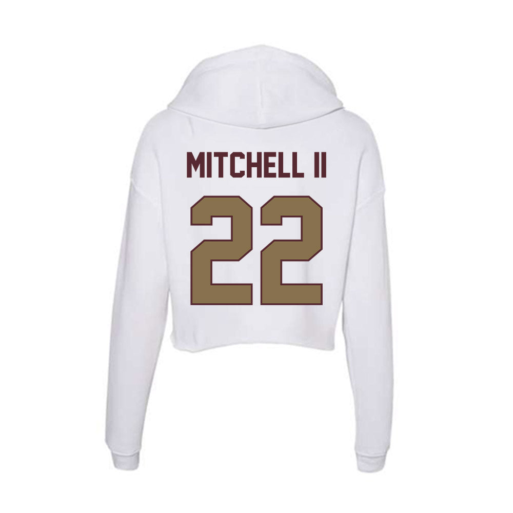 Texas State - NCAA Football : William Mitchell II - Women's Crop Fleece Hoodie-1