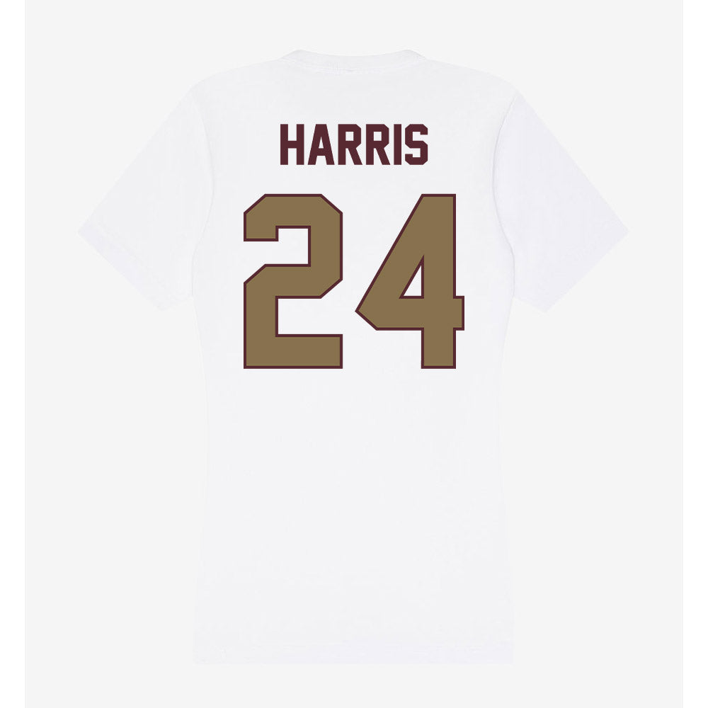 Texas State - NCAA Football : Juntavious Harris - Women's V-Neck T-Shirt-1