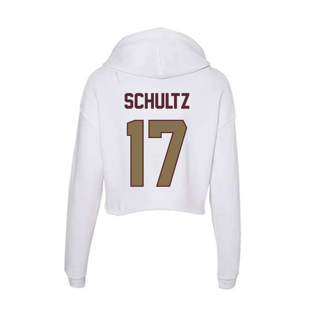 Texas State - NCAA Baseball : Logan Schultz - Women's Crop Fleece Hooded Sweatshirt-1