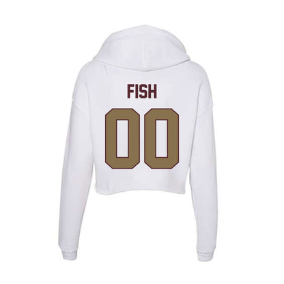 Texas State - NCAA Softball : Emily Fish - Women's Crop Fleece Hoodie-1