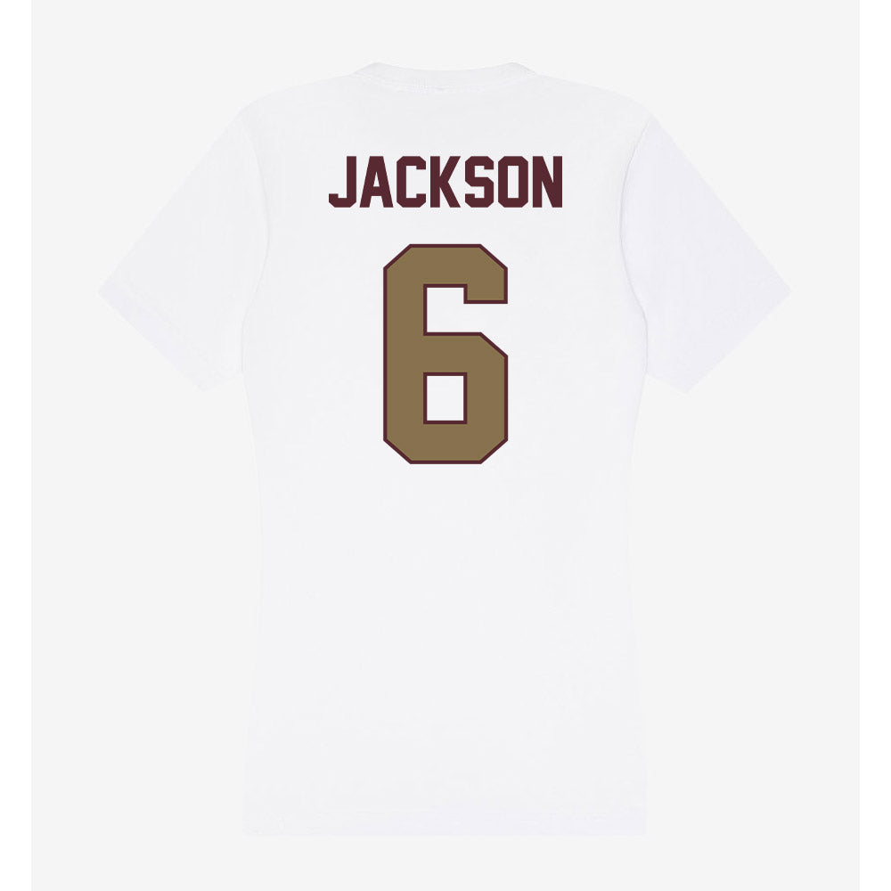 Texas State - NCAA Football : Dylan Jackson - Women's V-Neck T-Shirt-1
