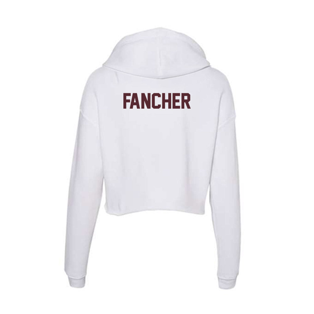 Texas State - NCAA Men's Golf : Stone Fancher - Women's Crop Fleece Hooded Sweatshirt-1