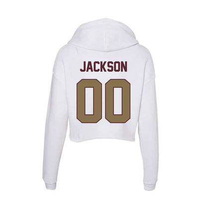 Texas State - NCAA Football : Davian Jackson - Women's Crop Fleece Hoodie-1