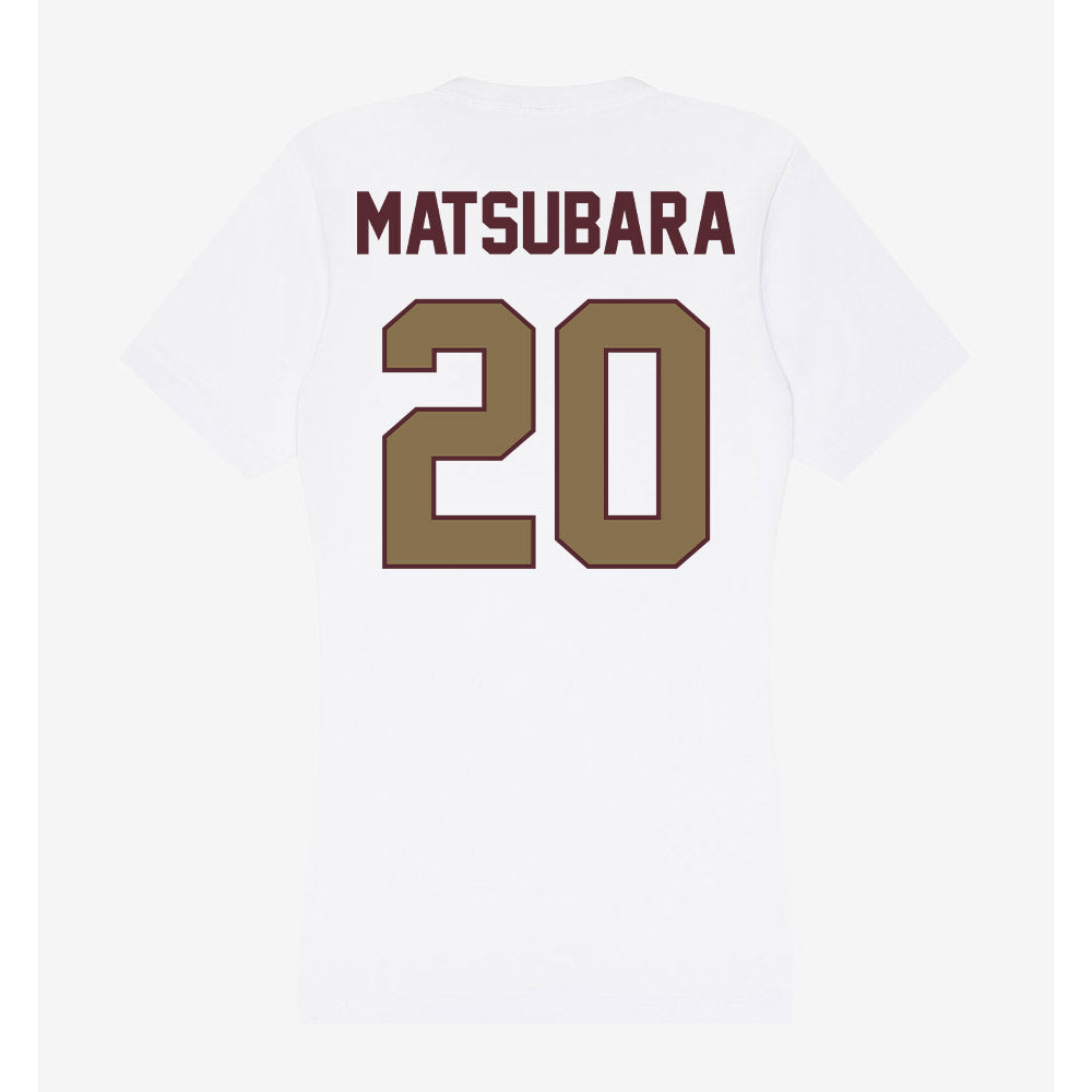 Texas State - NCAA Women's Soccer : Luna Matsubara - Women's V-Neck T-Shirt-1