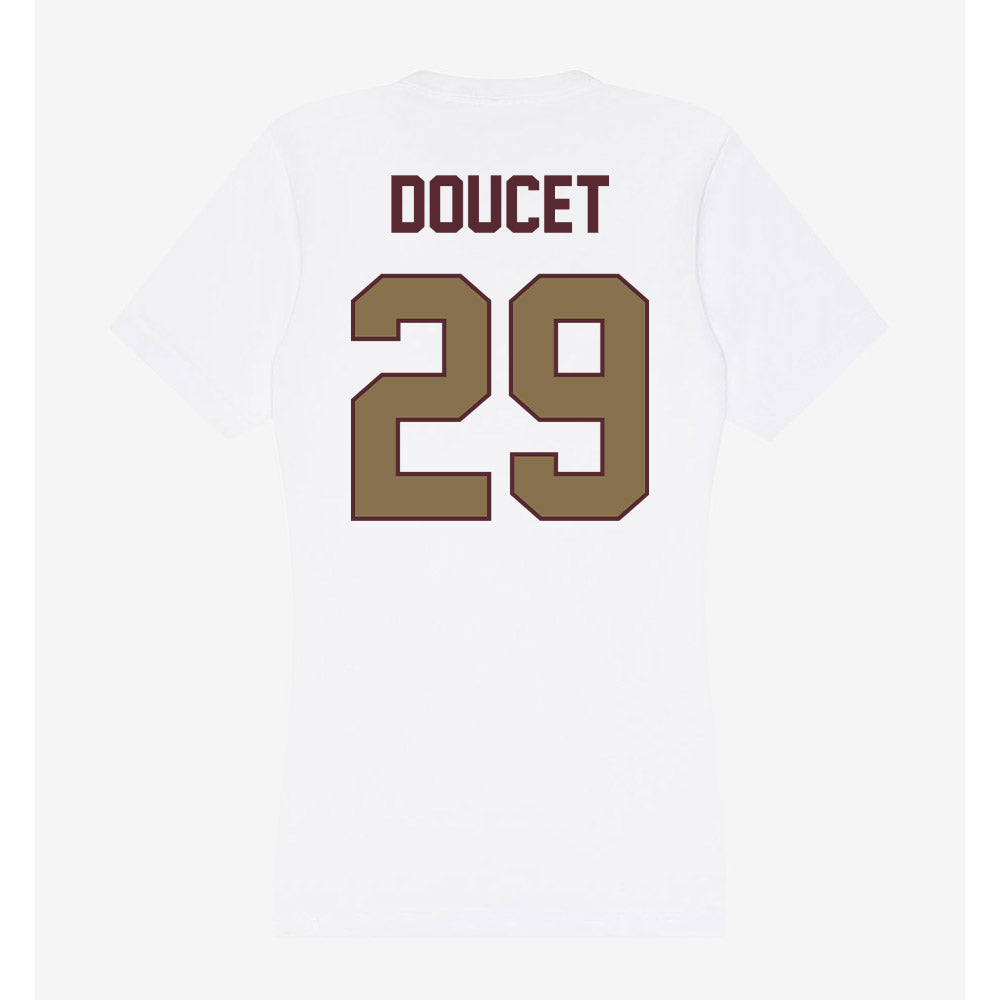 Texas State - NCAA Baseball : Conner Doucet - Women's V-Neck T-Shirt-1