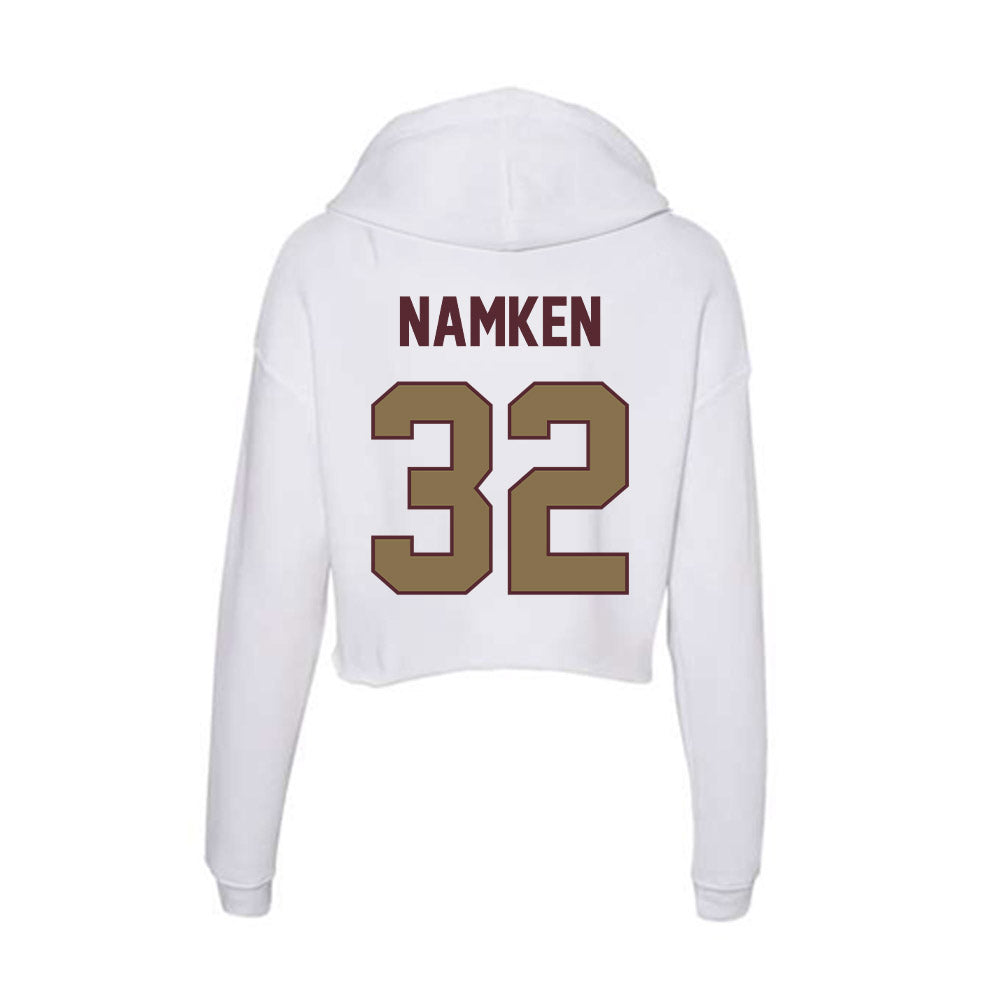 Texas State - NCAA Baseball : Clayton Namken - Women's Crop Fleece Hoodie-1